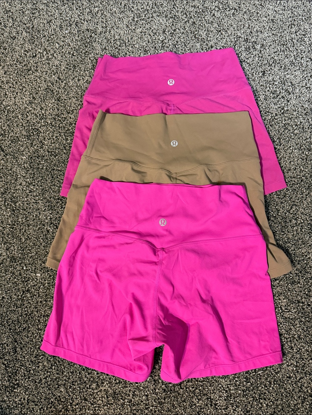 lululemon athletica Athletic Shorts in Fuchsia & Tan